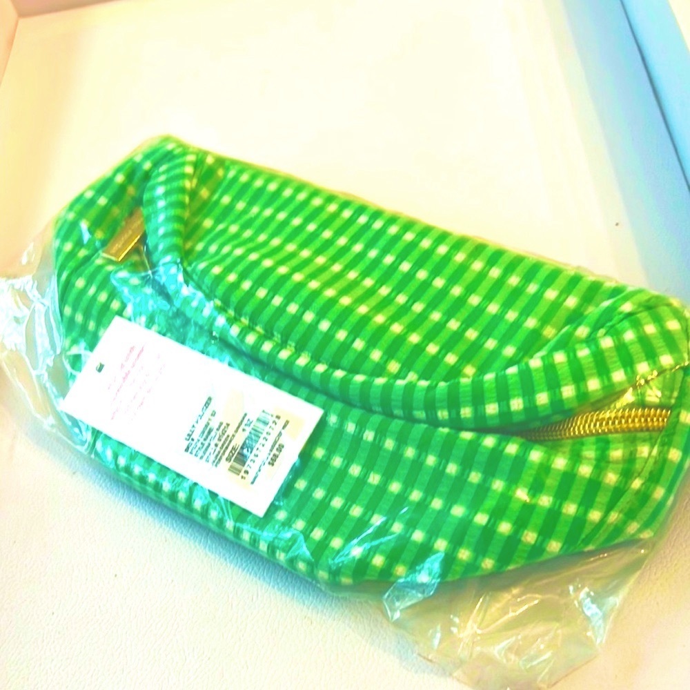 NWT Lilly Pulitzer Glenna Green Checkered Women's Belt bag - Picture 3 of 6